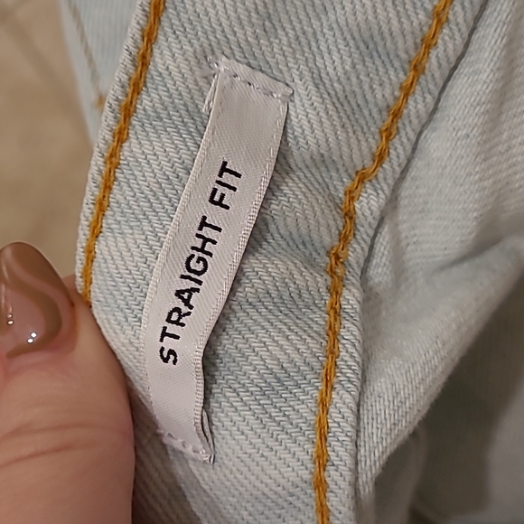 Selected femme straight fit Light wash jeans high rise - Picture 11 of 16